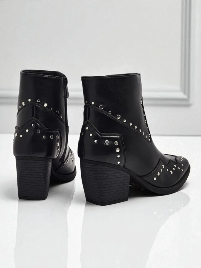 Cowboystiefel mit Absatz und Nieten Glaciere