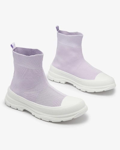 Lila Damen Slip-on hohe Sportschuhe a'la Turnschuhe Vertiks - Schuhe