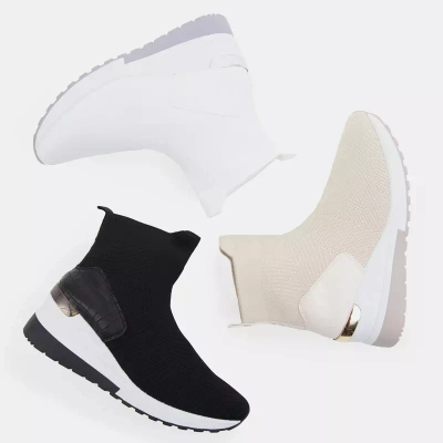 OUTLET Tikva weiße Damen Sportschuhe zum Hineinschlüpfen - Schuhe