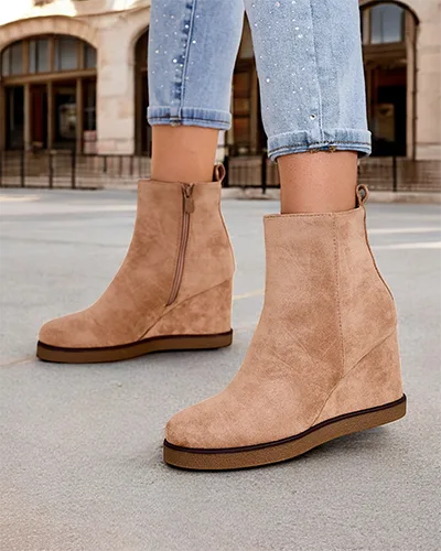 Royalfashion Damen-Wedges-Stiefel Sierra