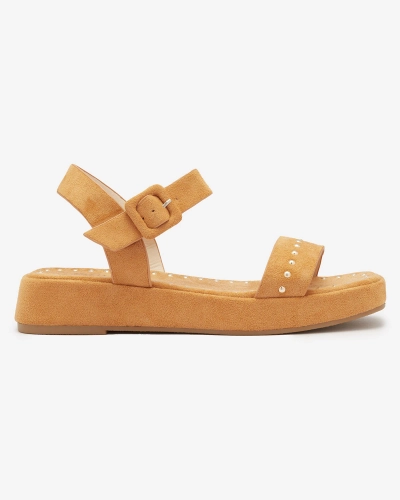 Braune Damensandalen mit Strass Franssia - Footwear