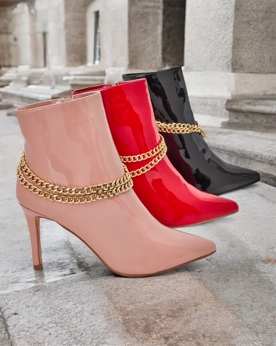 Royalfashion Damen Stiefeletten mit hohem Absatz Lesefe