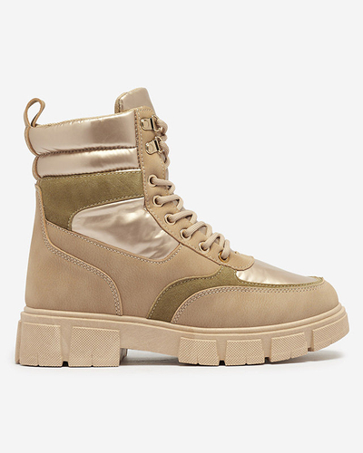 OUTLET Hellbraune unisolierte Damen Trapper Boots Kasemi - Footwear