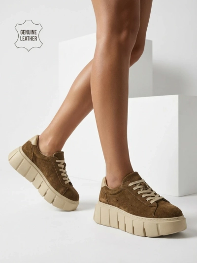 Sportliche Damen-Sneakers aus Naturleder Eller
