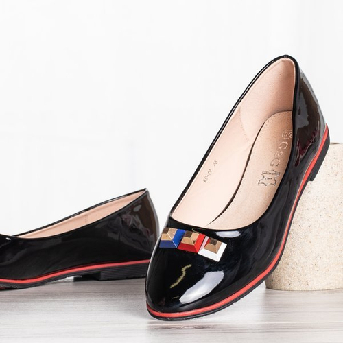 Чорні балетки з прикрасами Jess - Взуття