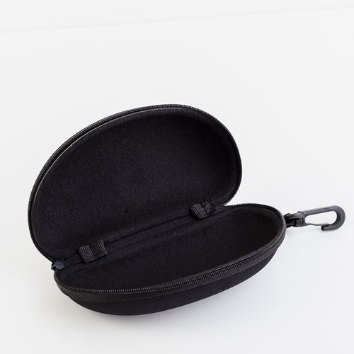 Прозорі сонцезахисні окуляри з чорною оправою