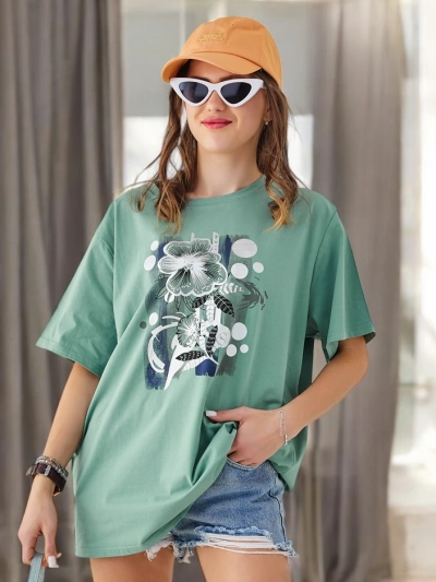 Royalfashion Damen Baumwoll-T-Shirt mit Druck