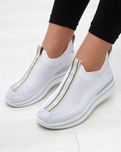 Damen-Slipper mit weißem Schriftzug Cerppa- Footwear