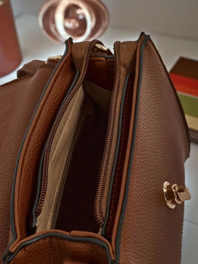 Camelia Handtasche aus Öko-Leder und Wildleder