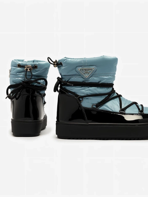 Royalfashion Жіночі черевики-сліпони a'la снігоступи сині Vevnose