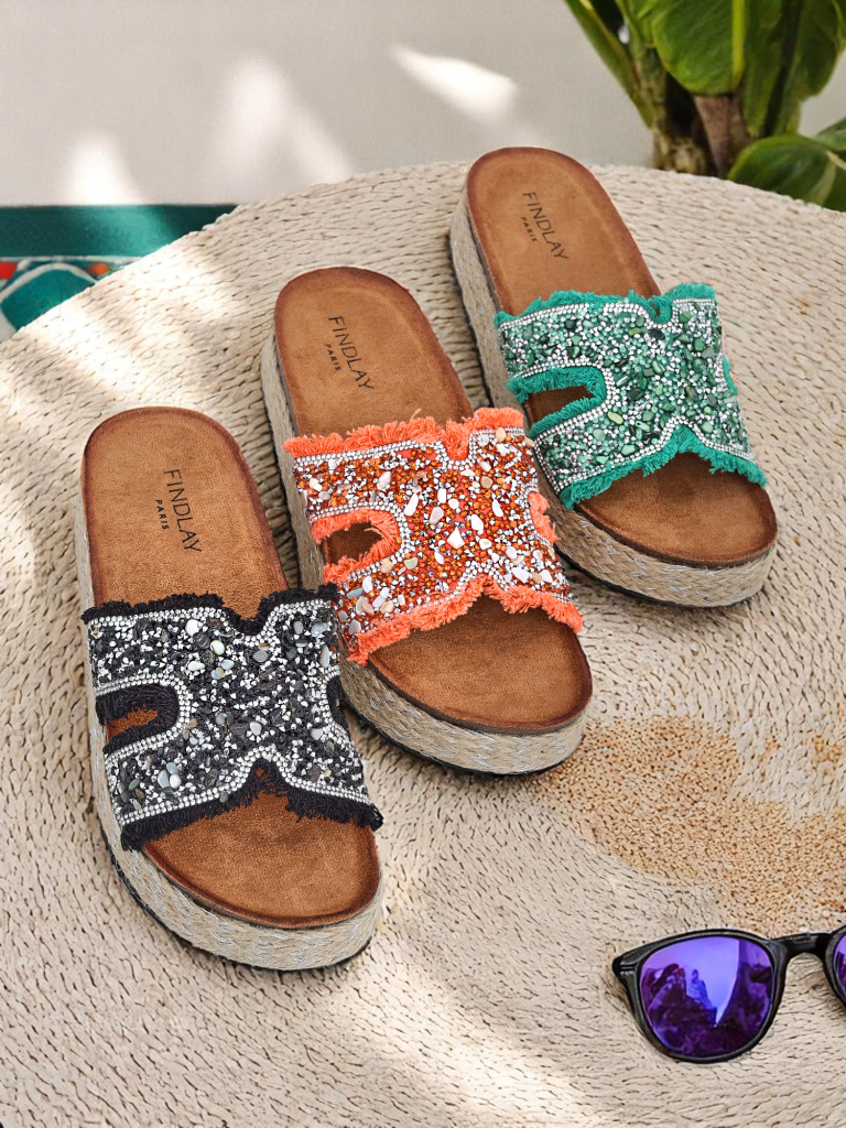 Royalfashion Damensandalen mit Candy Candy Dekorationen