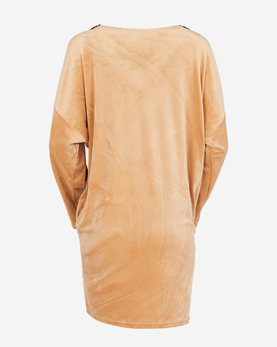 Damen-Tunika mit beigem Zirkonia - Kleidung