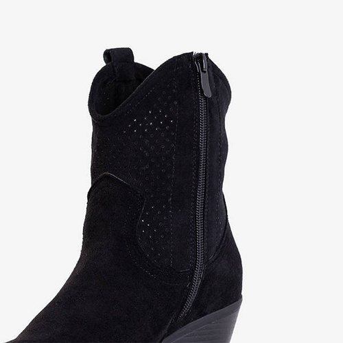 Чорні ажурні черевики типу ковбойських Bakkerom - Взуття