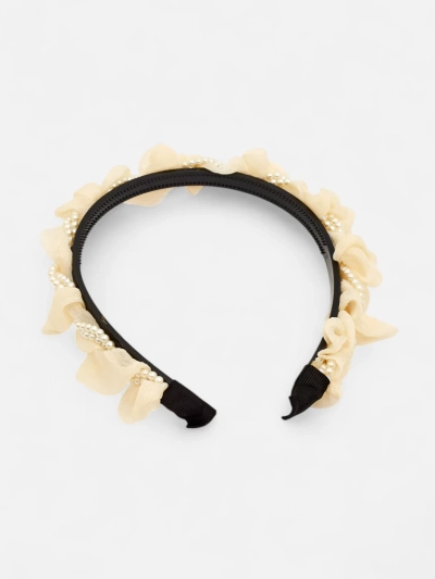 Royalfashion Haarband mit Raffung und Perlen