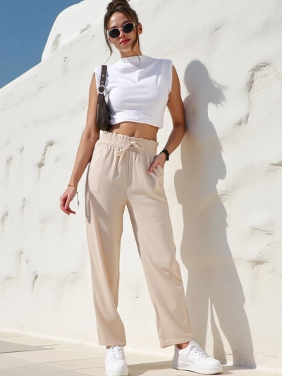 Royalfashion Einfache Damenstoffhose