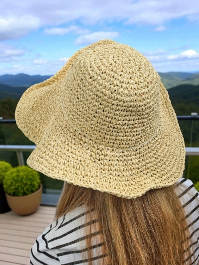 Royalfashion Damen Strohhut Lila Sun