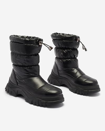 Dessi Schwarze gesteppte Schneestiefel für Damen - Schuhe