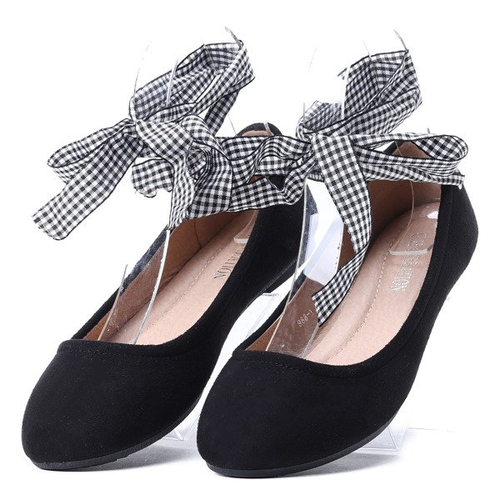 Czarne balerinki- Obuwie