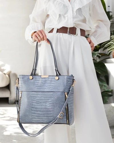 Royalfashion Patent Handtasche für Damen mit Prägung