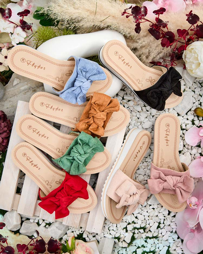 Royalfashion Damen Flip-Flops mit Schleife Erinner