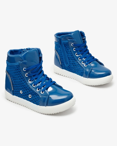 Blaue High-Top-Sneakers für Mädchen Borris- Footwear