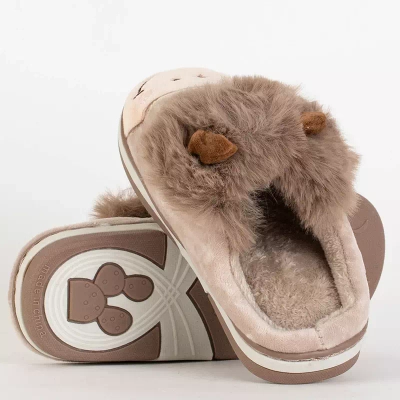 OUTLET Animmes beige Stierhausschuhe für Kinder - Schuhe