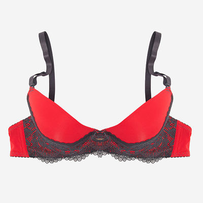Roter Damen-BH mit Spitze - Unterwäsche