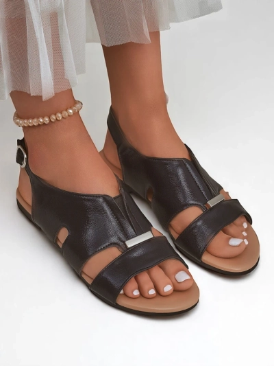 Royalfashion Damen Sandalen mit flacher Sohle Solea Comfort