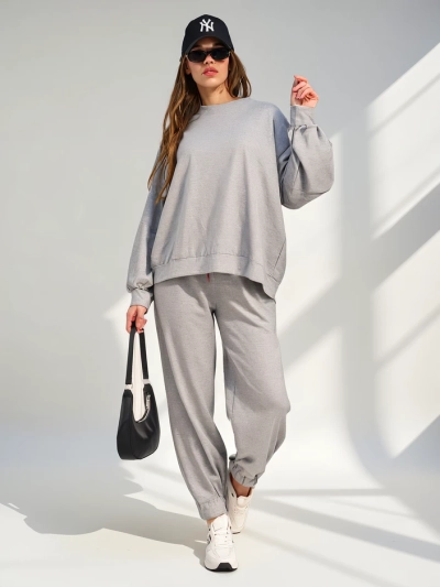 Royalfashion Damen Baumwollset mit Bündchen an den Beinen