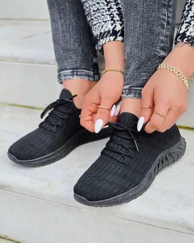 Schwarze Sportschuhe für Damen aus Stoff Orycys- Footwear