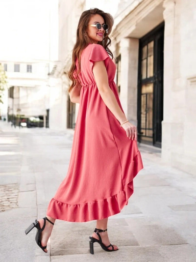 Royalfashion Damen-Midikleid mit asymmetrischem Saum