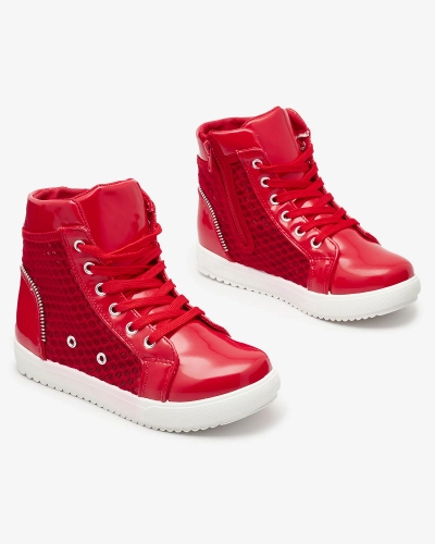 Rote High-Top-Sneakers für Mädchen Borris- Footwear