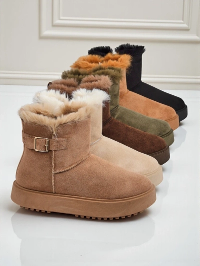 Gefütterte Callisto Angelico Stiefel mit Kinderzeichnungen auf Plateau Beige