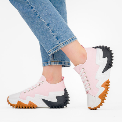 OUTLET Rosa Damenschuhe a'la Sneakers Wenova - Schuhe