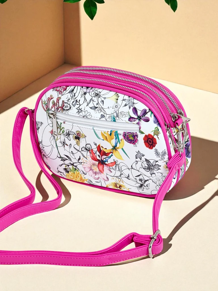 Royalfashion Kleine Damenhandtasche aus Ökoleder Floriana