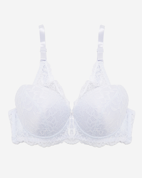 Білий жіночий бюстгальтер з мереживом