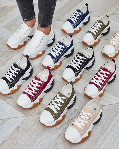 Damen grüne Plateau-Sportschuhe Nacarry - Footwear