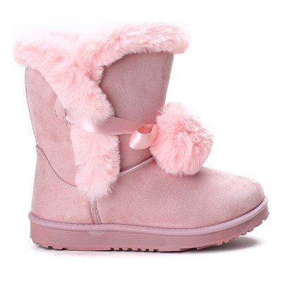 Pink Bobo Schneeschuhe mit Pompons - Schuhe