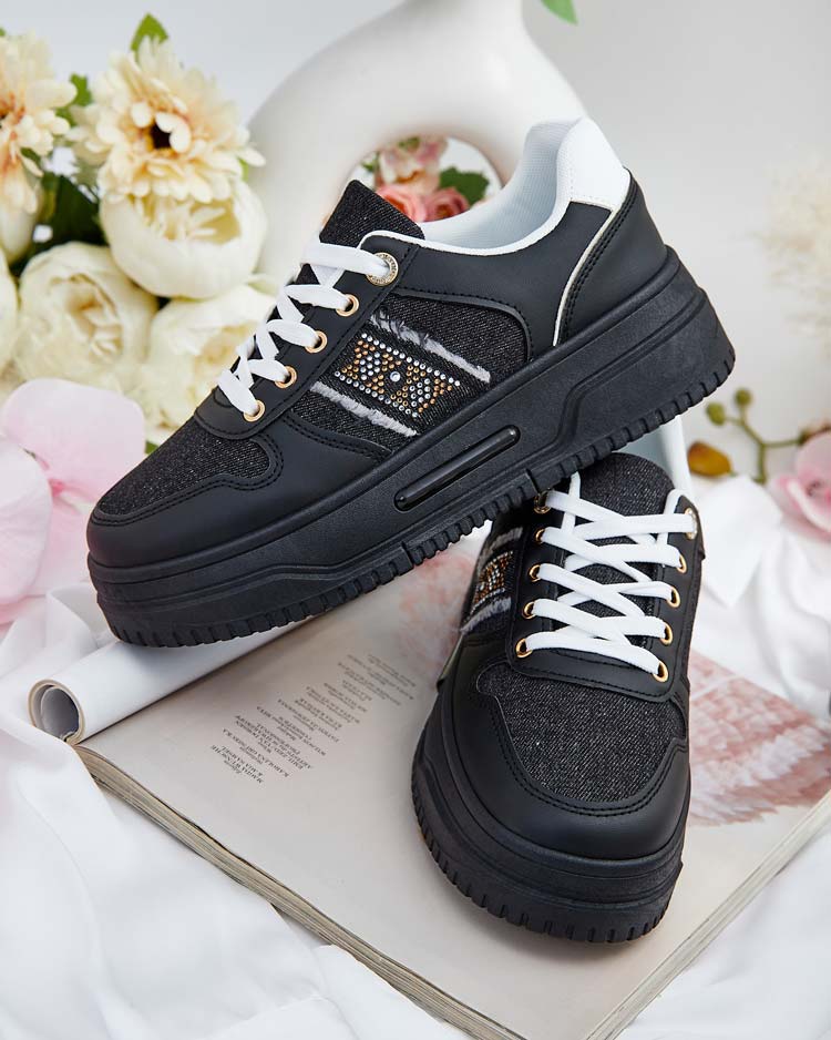 Royalfashion Sports Damen Plateau-Sneakers Fincif schwarz