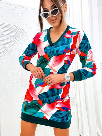 Royalfashion Damen Minikleid mit originellem Muster