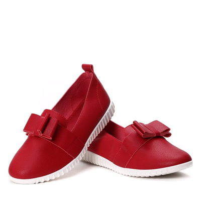 Roter Slip-On mit Pecera-Schleife - Schuhe 1