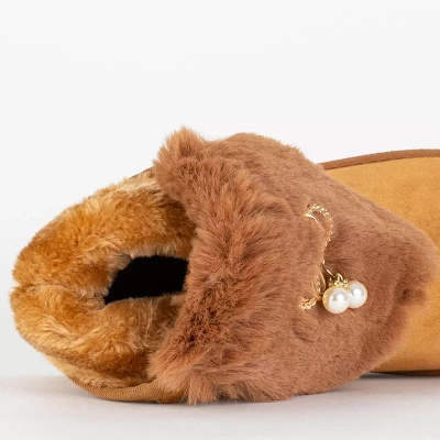 OUTLET Camel-Schneestiefel für Damen mit dekorativem Cioni-Schuh-Obermaterial