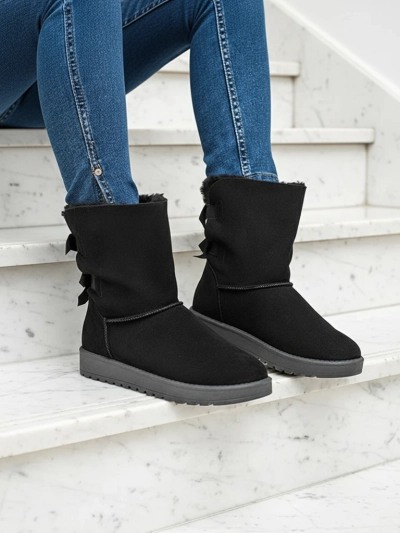 Stella Stiefeletten aus Wildleder-Öko-Leder mit flachem Absatz