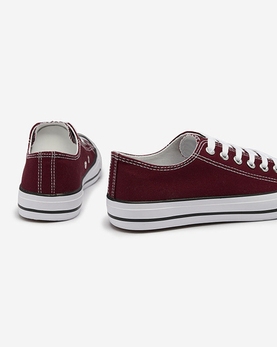 Kastanienbraune klassische Damen-Schnürsneakers Ogisa - Schuhe