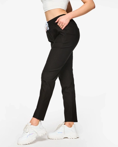 Gerade Damen Stoffhose in schwarz PLUS SIZE- Kleidung