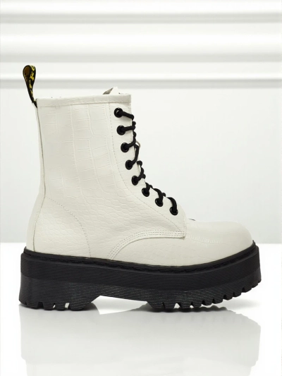 Damen Worker Boots mit Prägung Arvessa