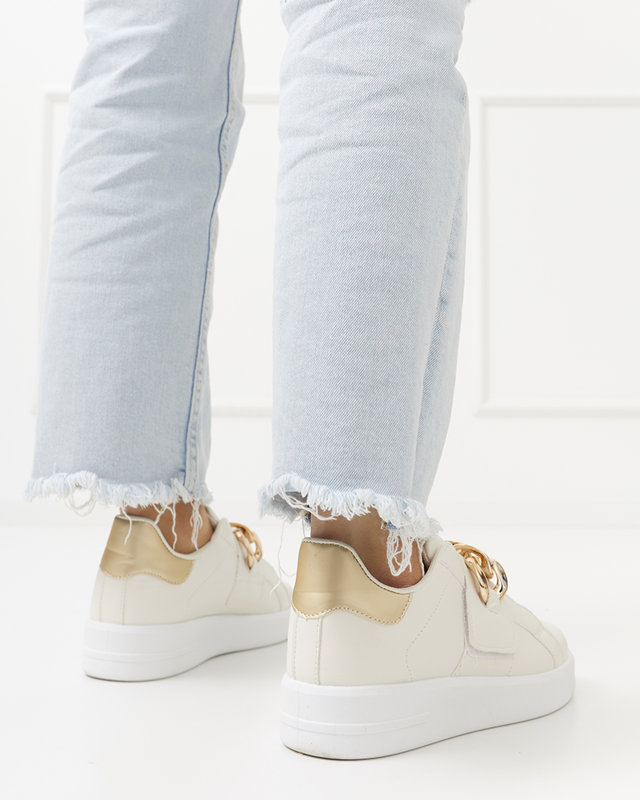 Cremefarbene Sportschuhe zum Hineinschlüpfen für Damen Derera - Schuhe