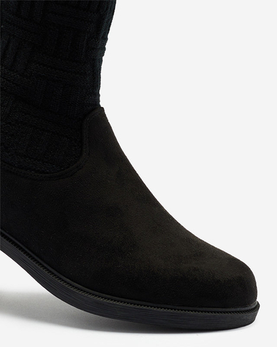 Schwarze Damenstiefel a'la sock Asencion - Footwear