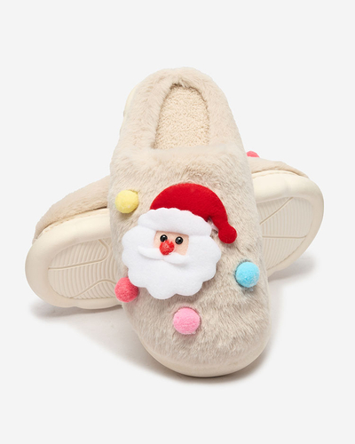 Royalfashion Weihnachtspantoffeln in beige Fertemse
