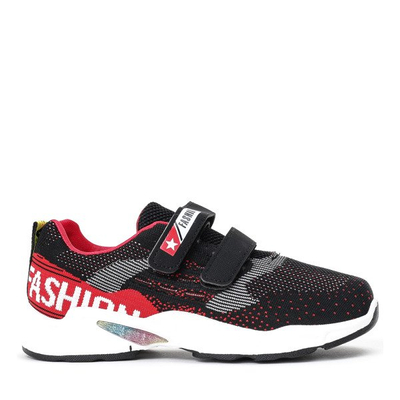 Schwarze Kinderschuhe mit Klettverschluss Oniferi - Footwear 1